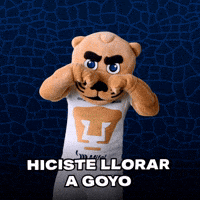 Puma Mascot Covering Eyes Hiciste Llorar A Goyo