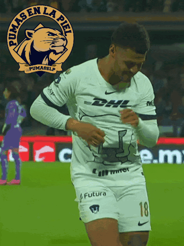 Pumas Logo with Soccer Player