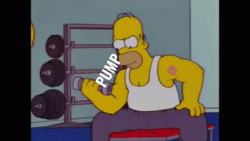 Pump You Up Homer Simpson GIF