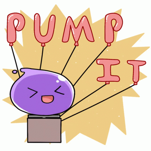 Pump You Up Purple Animated Balloon GIF