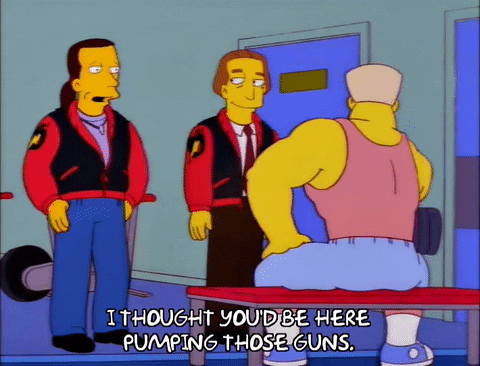 Pump You Up The Simpson Exercise GIF