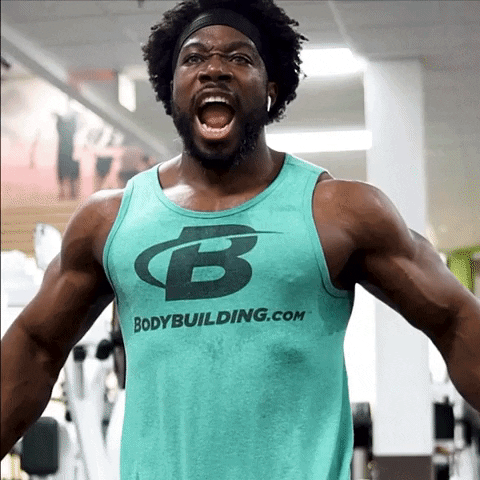 Pumped Excited Work Out Flexing Muscles GIF