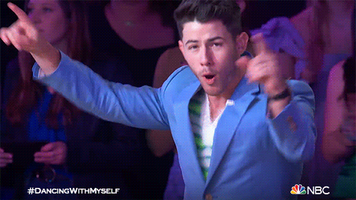 Pumped Nick Jonas Addressing Crowd GIF