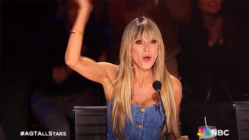 Pumped Up Heidi Klum Lets Go GIF