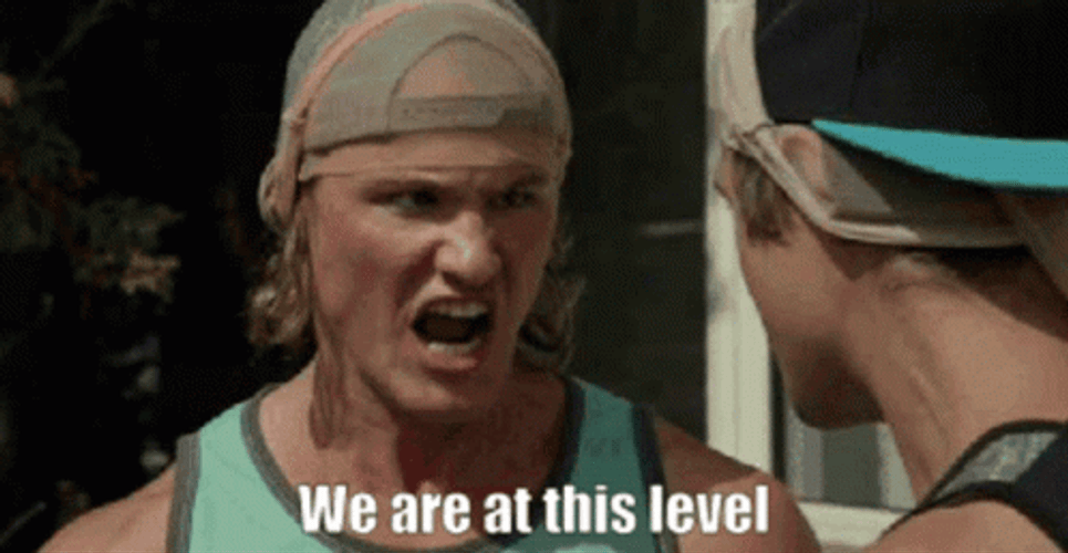 Pumped Up Men Arguing Level Up GIF