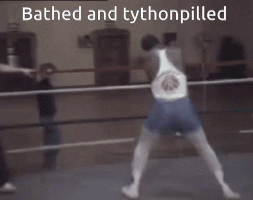 Pumped Up Mike Tyson Mock Fighting GIF