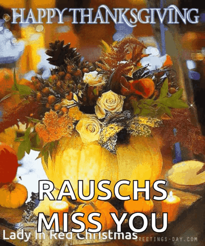 Pumpkin Happy Thanksgiving Rauschs Lady in Red Christmas