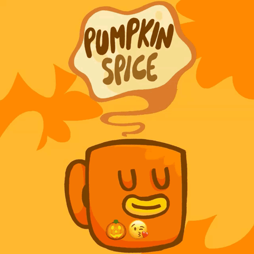Pumpkin Head Holding Starbucks Coffee