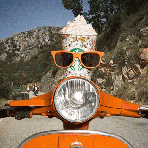 Pumpkin Spice Latte Rider GIF