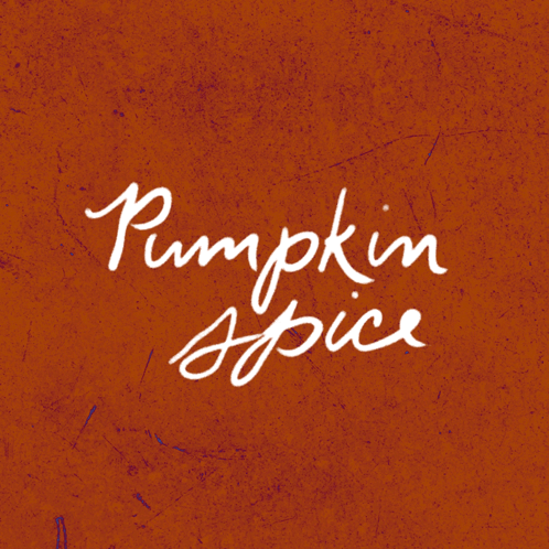 Pumpkin Spice on Orange Background