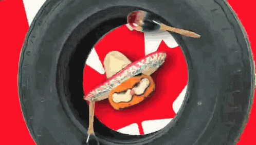Pumpkin Wearing Sombrero and Mustache