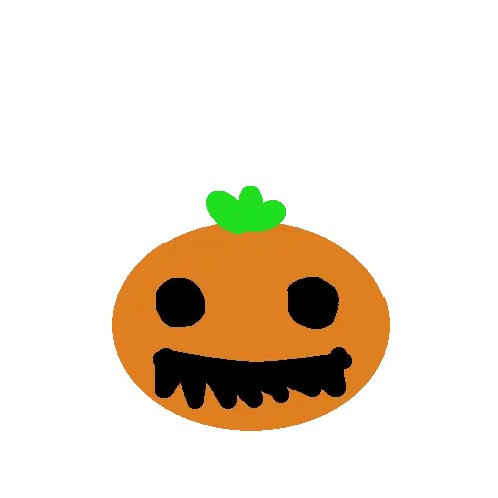 Pumpkin with Heart on Head