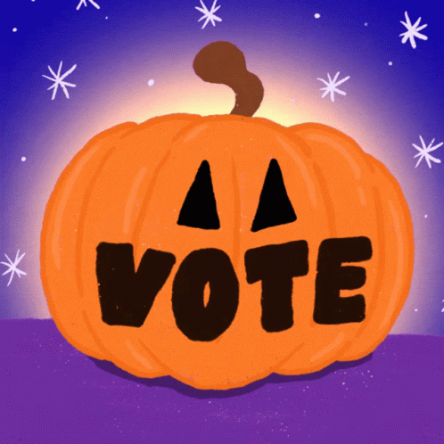 Pumpkin With Vote Face