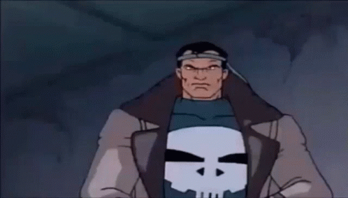 Punisher Holding Knife