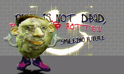 Punk Is Not Dead Dancing Potato GIF
