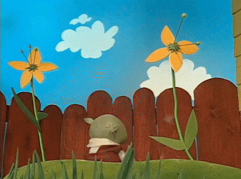 Puppet Amazed With The Moth GIF