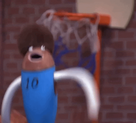Puppet Basketball Shot Score GIF