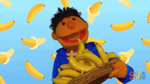 Puppet Counting Banana Meme GIF