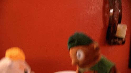 Puppet Eating Penne GIF