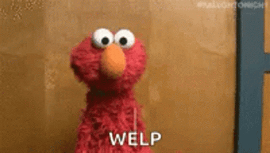 Puppet Elmo Saying Welp GIF