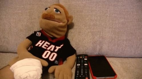 Puppet Wearing Miami Heat GIF