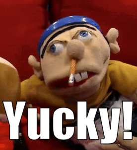 Puppet With Cigarette and Yucky
