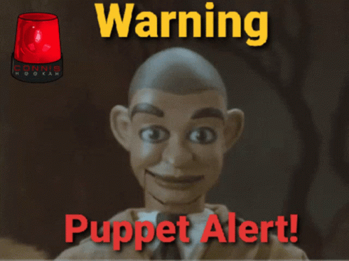 Puppet With Warning Puppet Alert GIF