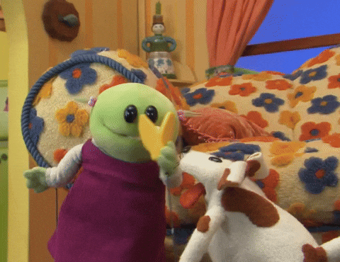 Puppets Eating Savannah Bananas GIF