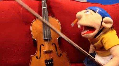 Puppets Playing Violin GIF