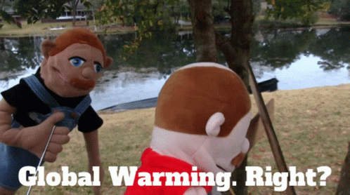 Puppets Talking About Global Warming GIF