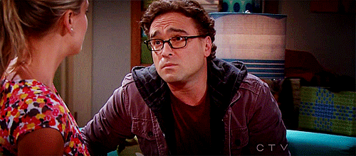 Puppy Dog Eyes Johnny Galecki GIF
