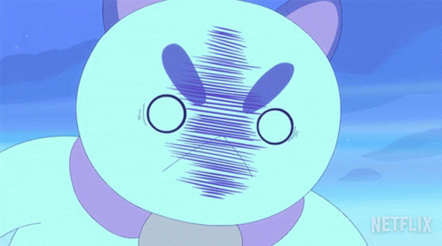 Puppycat Scary Facial Expression Bee And Puppycat GIF