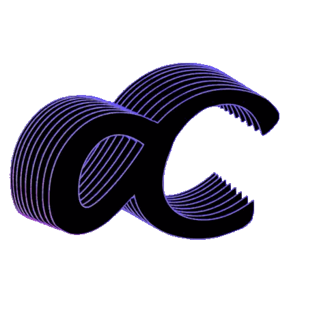 Purple A Made of Lines