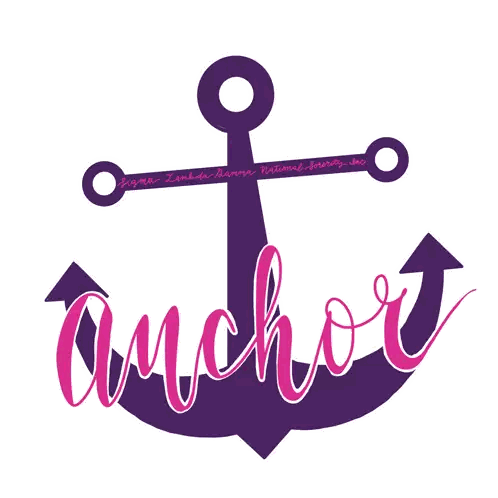 Purple Anchor with Pink Word