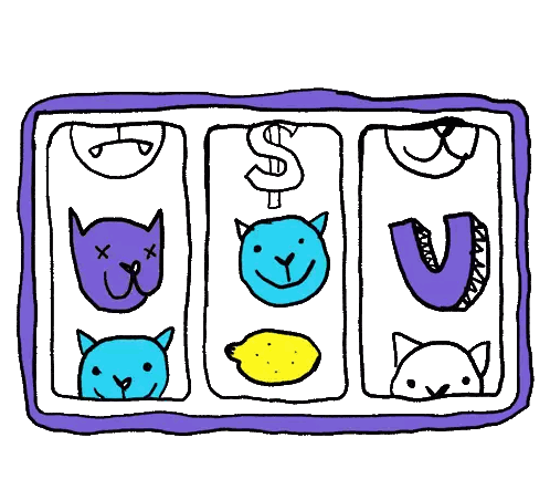 Purple and Blue Cats with Xs