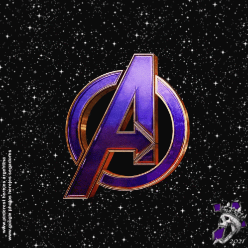 Purple And Gold Avengers Logo GIF