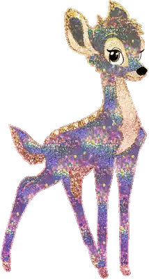 Purple and Gold Deer Standing
