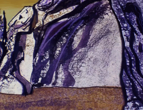 Purple And Gold Landscape Painting GIF