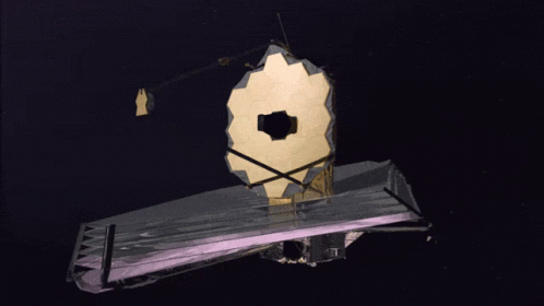 Purple and Gold Object With Hole in Space