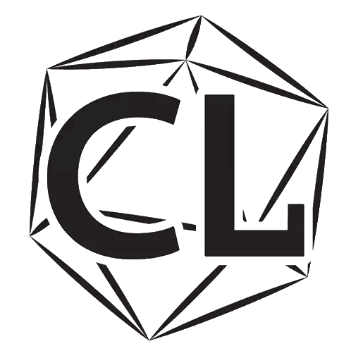 Purple and Green Logo With Letter CL