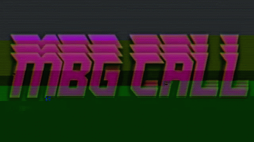 Purple And Green Text That Says Mbc On A Green Background GIF