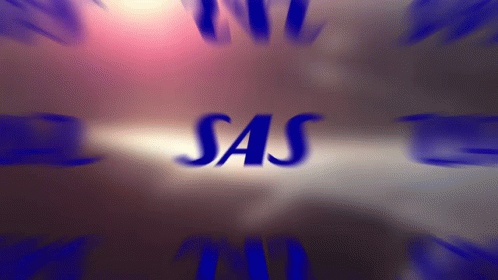 Purple and Pink Background With SAS Logo