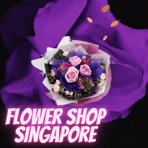 Purple And Pink Bouquet Flower Shop Singapore GIF