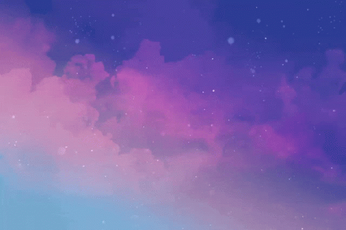 Purple and Pink Cloudy Sky with Stars