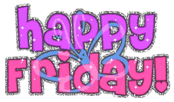 Purple and Pink Happy Friday Sign