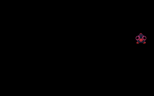 Purple And Red Object Floating In Dark GIF