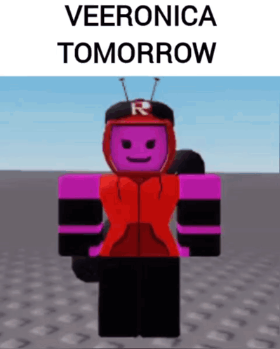 Purple and Red Robot With Veronica Tomorrow