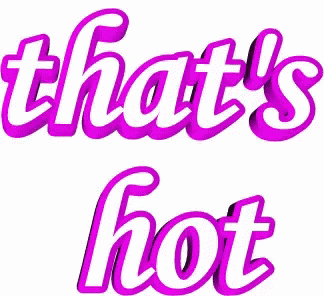 Purple and White Sign That's Hot