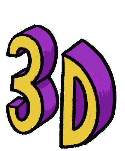 Purple And Yellow 3D Logo