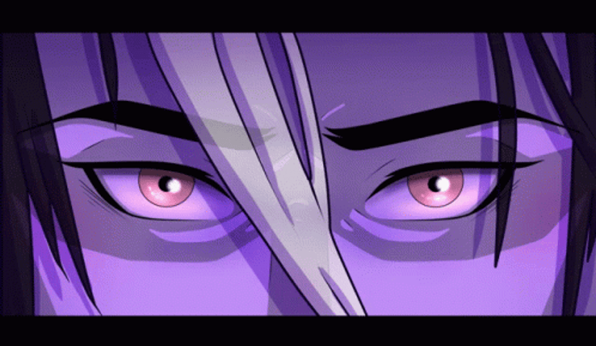 Purple Angy Eyes Anime GIF